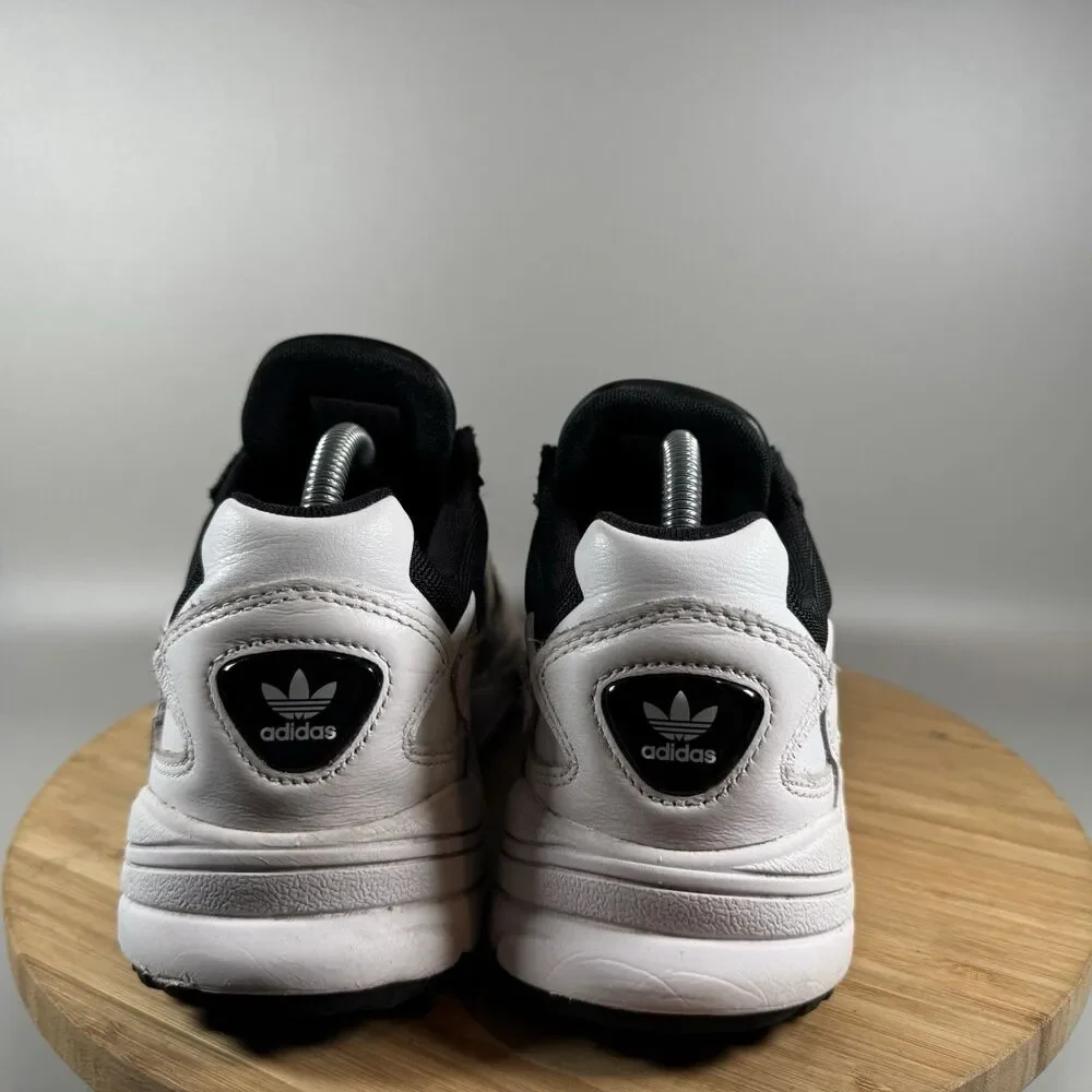 Adidas Falcon Trail Womens 9.5 Black White Oreo Shoes‎ Sneakers Athletic